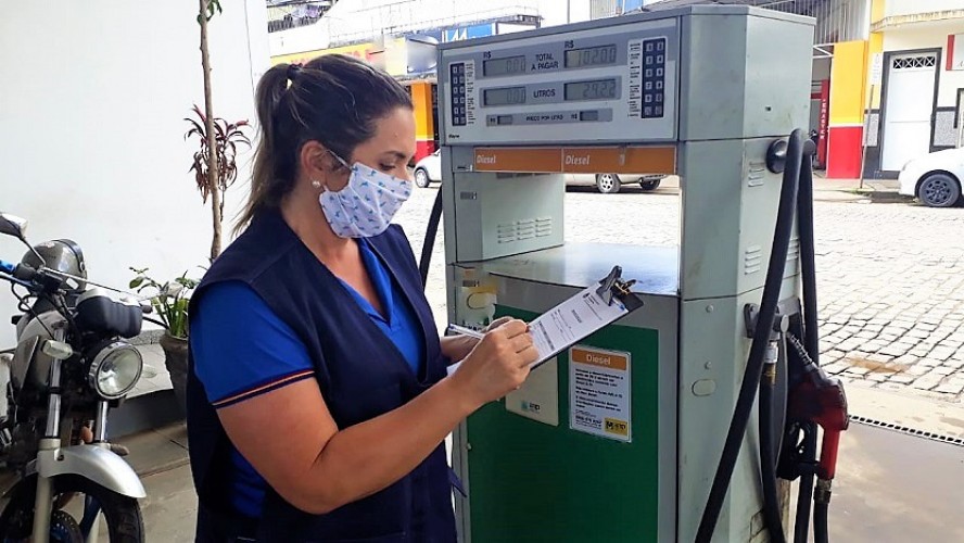 Conforme informação do Procon de Guaçuí, os produtos fiscalizados foram gasolina comum, gasolina aditivada, etanol, diesel S-500 e diesel-S10, esclarece. (Divulgação Procon)