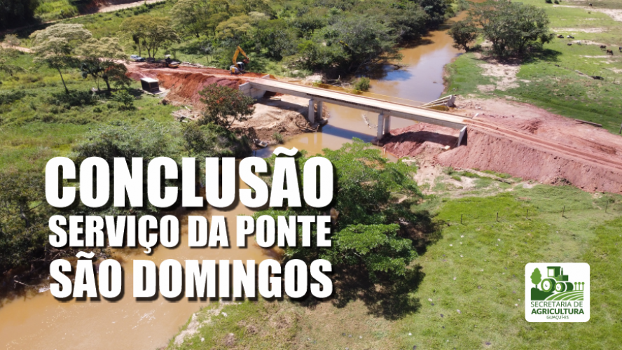 Secretaria de Agricultura de Guaçuí conclui aterro da Ponte São Domingos