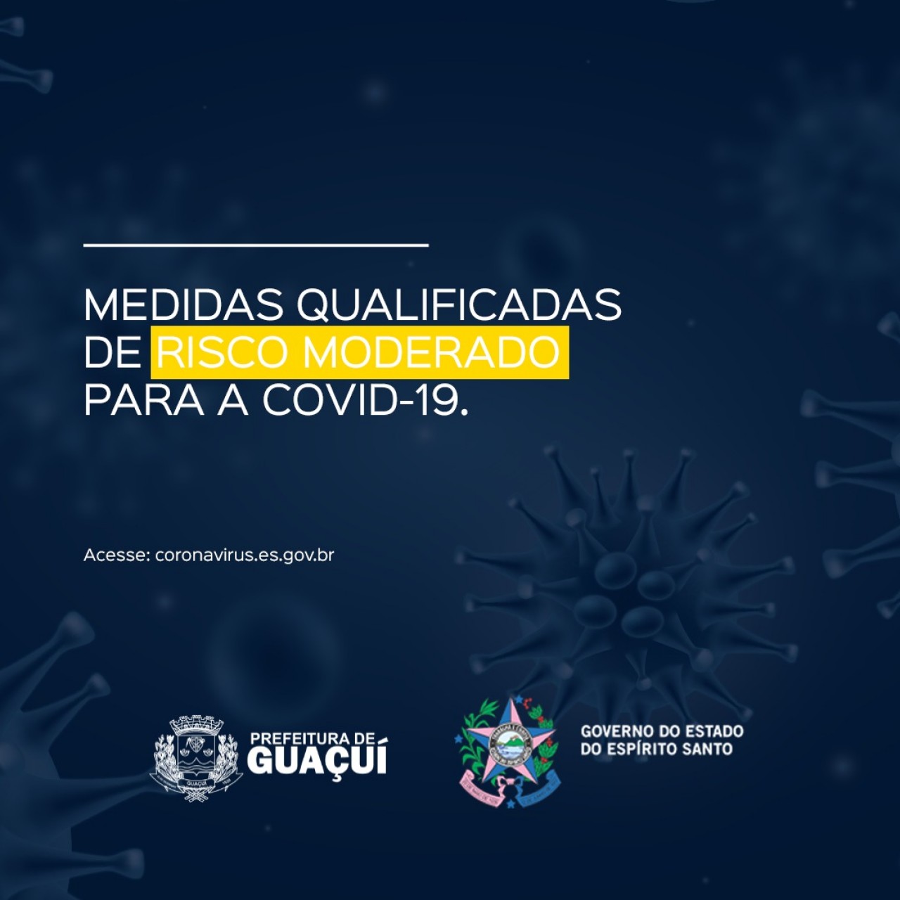 Guaçuí permanece em risco moderado no 58º Mapa de Risco Covid-19. Confira as medidas de prevenção: