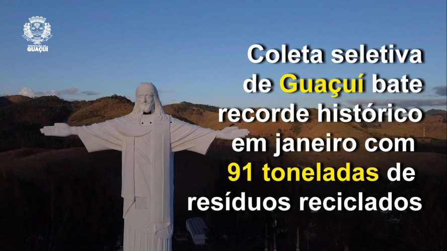 Coleta seletiva de Guaçuí bate recorde histórico em janeiro com 91 toneladas de resíduos reciclados