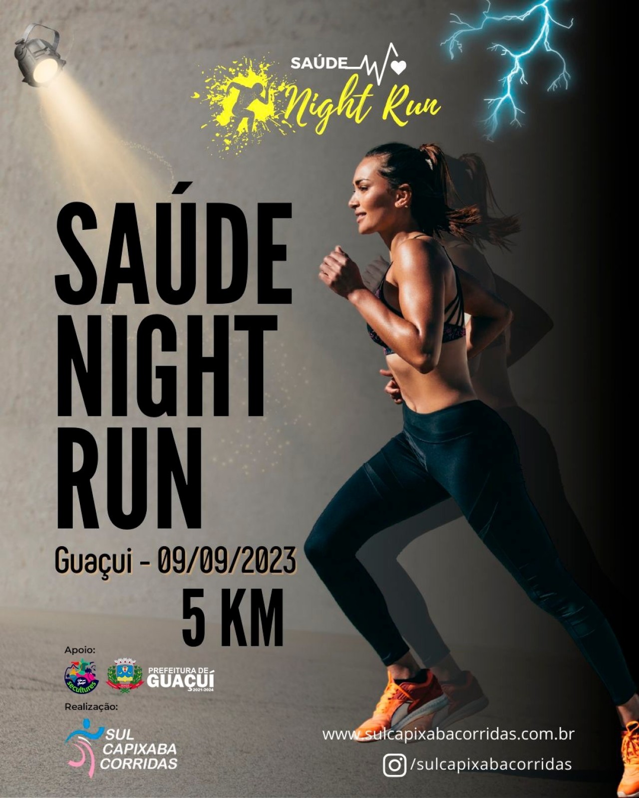 SAÚDE NIGTH RUN: GUAÇUÍ TERÁ SUA 1ª CORRIDA NOTURNA SAÚDE NIGTH RUN: GUAÇUÍ TERÁ SUA 1ª CORRIDA NOTURNA