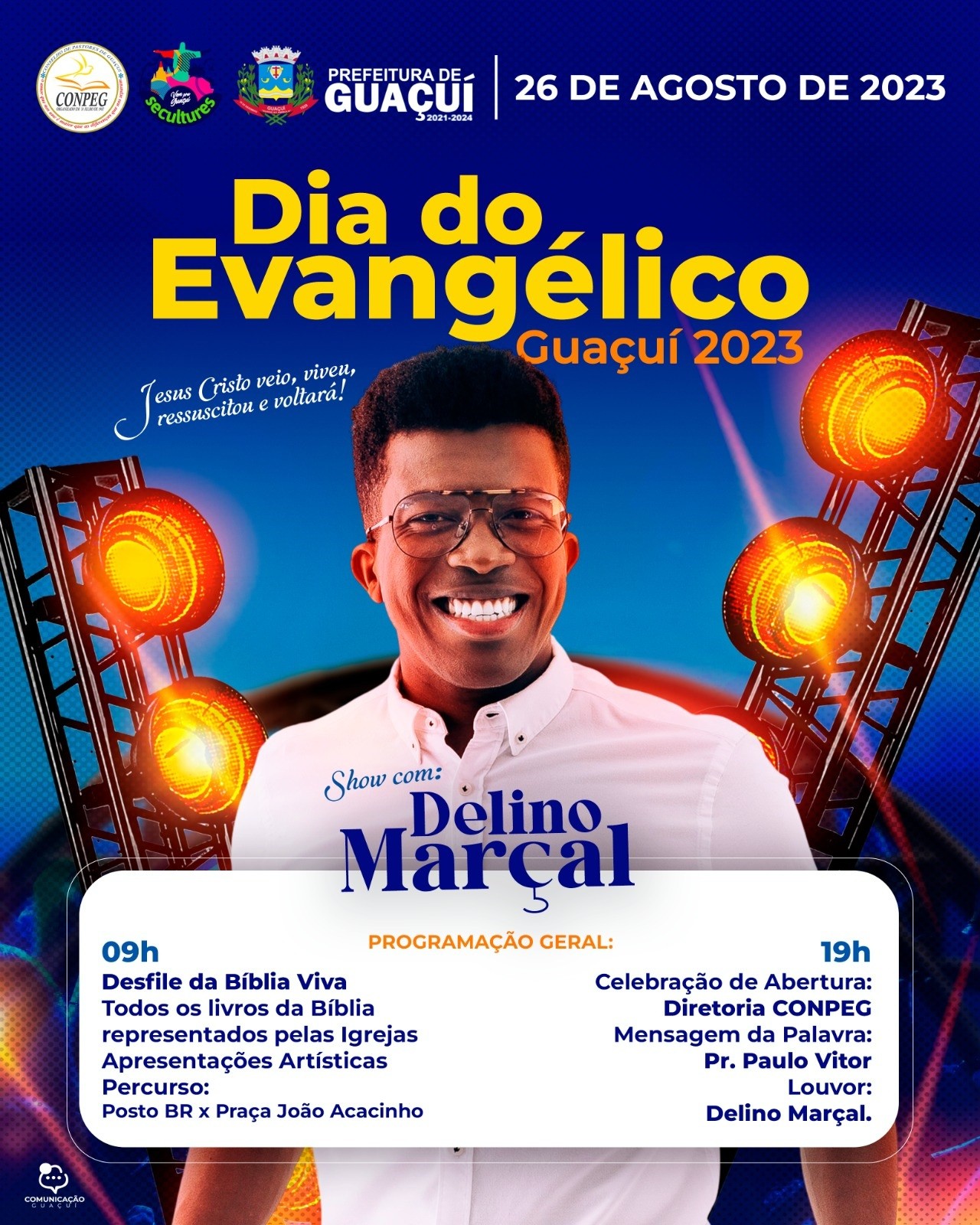 DIA DO EVANGÉLICO TERÁ GRANDE PROGRAMAÇÃO EM GUAÇUÍ DIA DO EVANGÉLICO TERÁ GRANDE PROGRAMAÇÃO EM GUAÇUÍ
