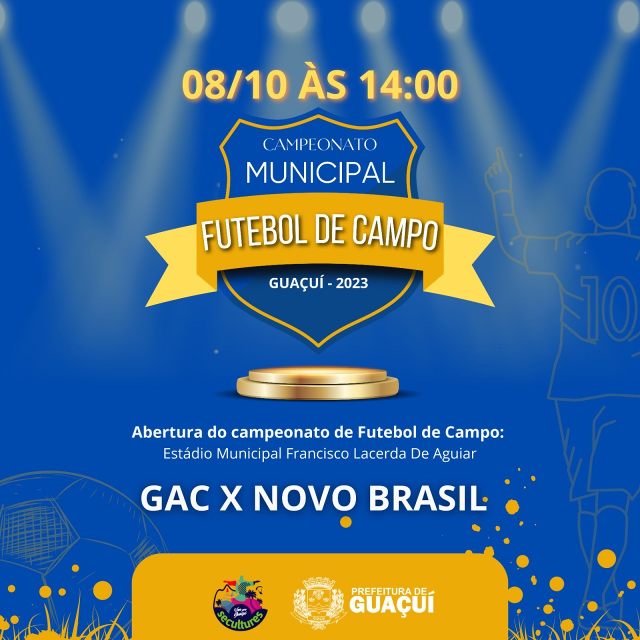 CAMPEONATO MUNICIPAL DE FUTEBOL AMADOR DE GUAÇUÍ COMEÇA NESTE DOMINGO (08) CAMPEONATO MUNICIPAL DE FUTEBOL AMADOR DE GUAÇUÍ COMEÇA NESTE DOMINGO (08)