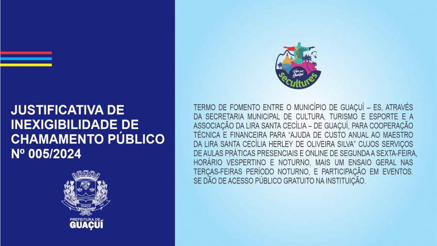 JUSTIFICATIVA DE INEXIGIBILIDADE DE CHAMAMENTO PÚBLICO Nº 05/2024