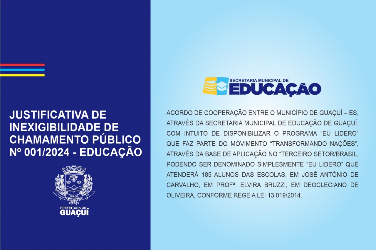 JUSTIFICATIVA DE INEXIGIBILIDADE DE CHAMAMENTO PÚBLICO Nº001/2024 JUSTIFICATIVA DE INEXIGIBILIDADE DE CHAMAMENTO PÚBLICO Nº001/2024