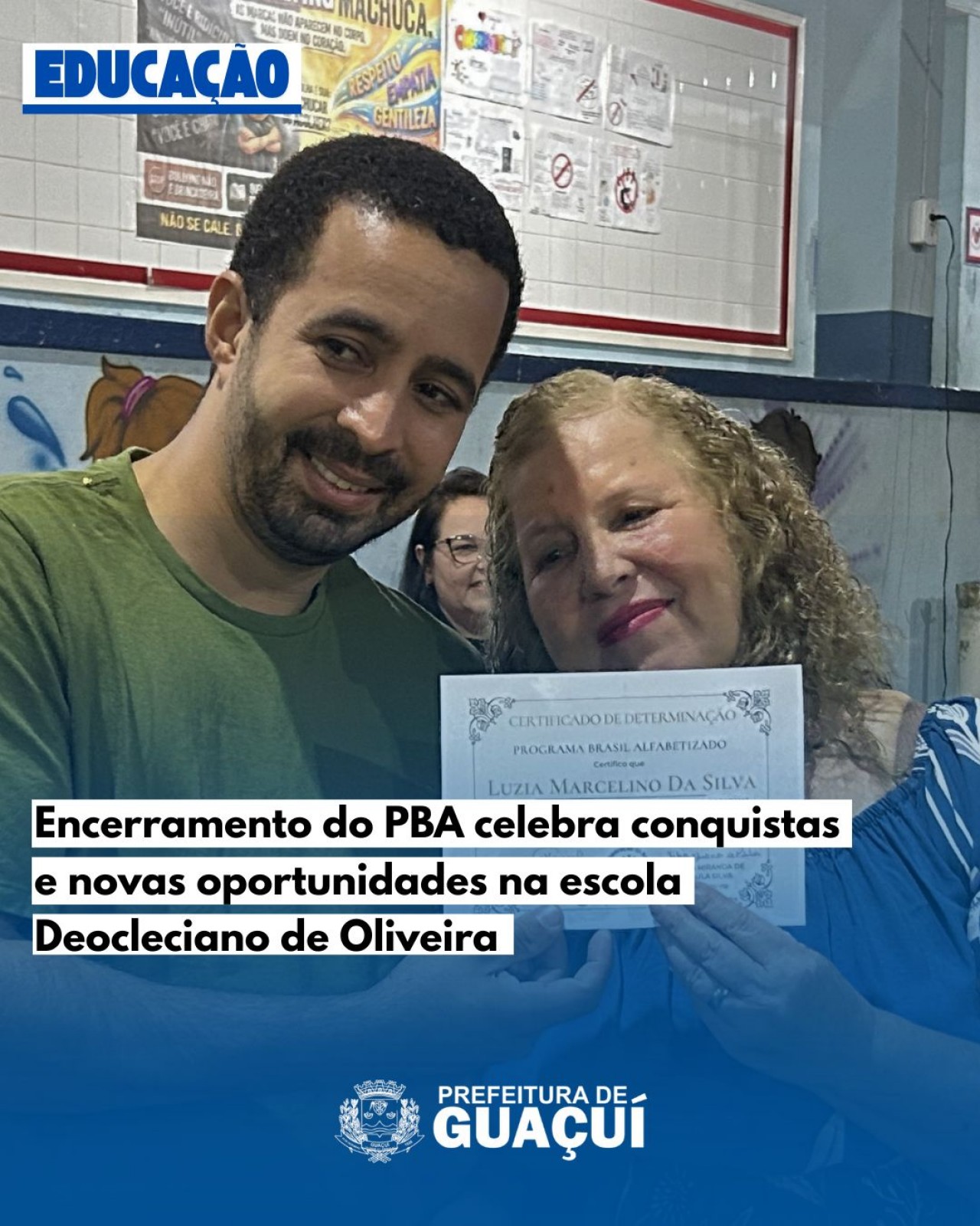 Encerramento do PBA celebra conquistas e novas oportunidades na Escola Deocleciano de Oliveira Encerramento do PBA celebra conquistas e novas oportunidades na Escola Deocleciano de Oliveira
